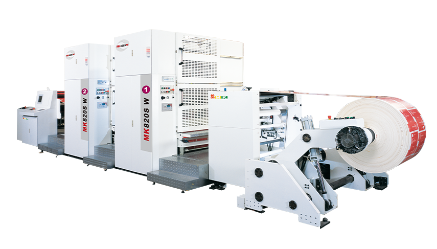 MK 820S W <br>圆压圆卷筒纸机组式烫金机